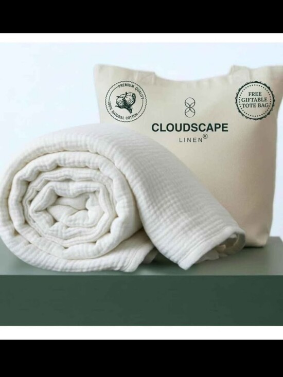 cloudscape Other - CLOUDSCAPE 100% Cotton 4 Layer Muslin Blanket Queen Oversized, 92x92